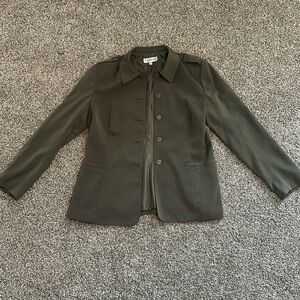 John Meyer of Norwich Olive Green Women’s Blazer Size 16